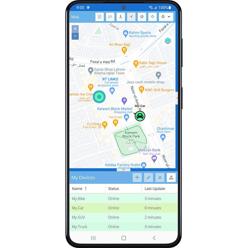 Live tracking